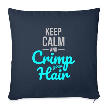 Sertir vos cheveux : embrassez la nostalgie et le style des années 80 - Housse de coussin décorative 45 x 45 cm - bleu marine - Devant