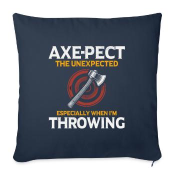 Axe-pect le bûcheron lanceur de hache inattendu - Housse de coussin décorative 45 x 45 cm - bleu marine - Devant