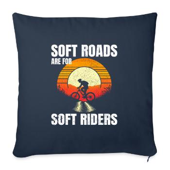 Gravier pittoresque Lever du soleil Routes molles Pas pour nous - Housse de coussin décorative 45 x 45 cm - bleu marine - Devant