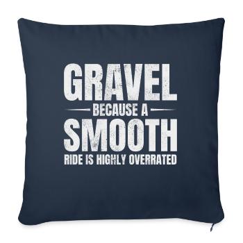 Conduite de gravier hilarante : vélo tout-terrain - Housse de coussin décorative 45 x 45 cm - bleu marine - Devant