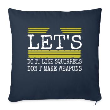 Blague idée cadeau paix mouvement Hippie Festival - Housse de coussin décorative 45 x 45 cm - bleu marine - Devant