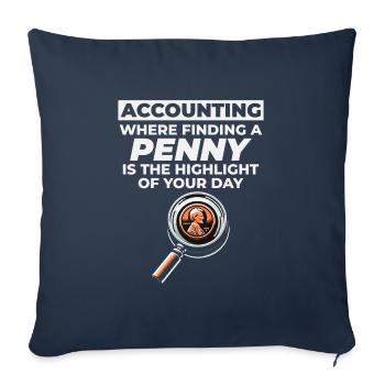 Accountant Accounting Bookkeeping Finance Funny - Sofa pillowcase 17,3'' x 17,3'' (45 x 45 cm) - navy - Front