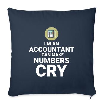 Accountant Accounting Bookkeeping Finance Funny - Sofa pillowcase 17,3'' x 17,3'' (45 x 45 cm) - navy - Front