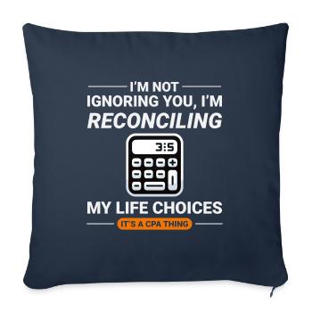 Accountant Accounting Bookkeeping Finance Funny - Sofa pillowcase 17,3'' x 17,3'' (45 x 45 cm) - navy - Front