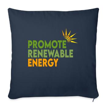 Erneuerbare Energien - Sofakissenbezug 45 x 45 cm - Navy - Vorne
