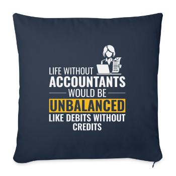 Accountant Accounting Bookkeeping Finance Funny - Sofa pillowcase 17,3'' x 17,3'' (45 x 45 cm) - navy - Front