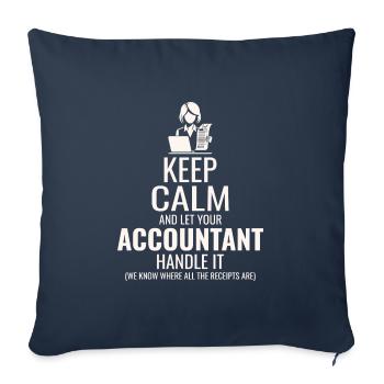 Accountant Accounting Bookkeeping Finance Funny - Sofa pillowcase 17,3'' x 17,3'' (45 x 45 cm) - navy - Front