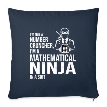 Mathematical Ninja Accounting Accountant Finance - Sofa pillowcase 17,3'' x 17,3'' (45 x 45 cm) - navy - Front