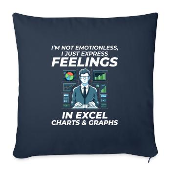 Accountant Accounting Bookkeeping Finance Funny - Sofa pillowcase 17,3'' x 17,3'' (45 x 45 cm) - navy - Front