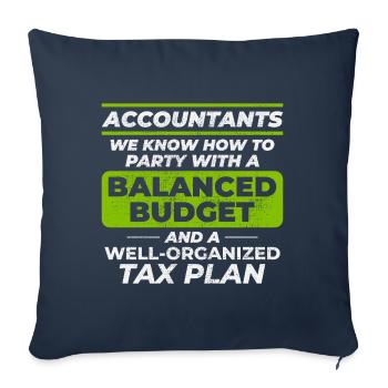 Accountant Accounting Bookkeeping Finance Funny - Sofa pillowcase 17,3'' x 17,3'' (45 x 45 cm) - navy - Front