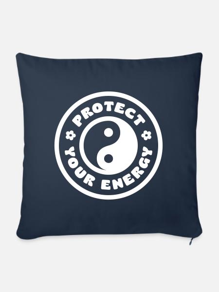 Protect Your Energy - Sofa pillowcase 17,3'' x 17,3'' (45 x 45 cm) - navy