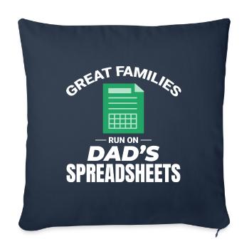 Comptable Papa Comptabilité Finance Financier Drôle - Housse de coussin décorative 45 x 45 cm - bleu marine - Devant
