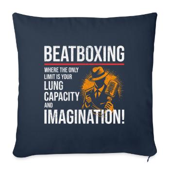Beatboxing Culture Rythmique Beatbox Artistique Musique - Housse de coussin décorative 45 x 45 cm - bleu marine - Devant