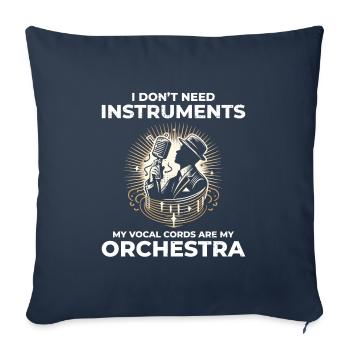 Beatboxing Culture Orchestra Musical Humor Beatbox - Sofa pillowcase 17,3'' x 17,3'' (45 x 45 cm) - navy - Front