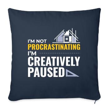 Architects Construction Creativity Procrastination - Sofa pillowcase 17,3'' x 17,3'' (45 x 45 cm) - navy - Front