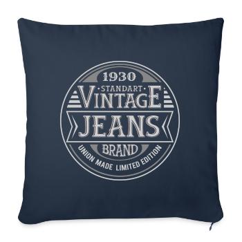 94e Anniversaire Millésime Fabriqué en 1930 Retro - Housse de coussin décorative 45 x 45 cm - bleu marine - Devant