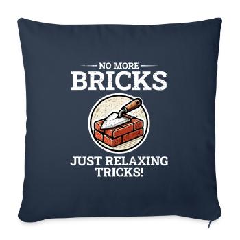 Relaxing After Bricks: Retired Bricklayer Humor - Sofa pillowcase 17,3'' x 17,3'' (45 x 45 cm) - navy - Front