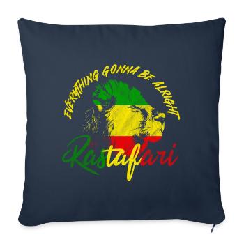Rastafari - Housse de coussin décorative 45 x 45 cm - bleu marine - Devant
