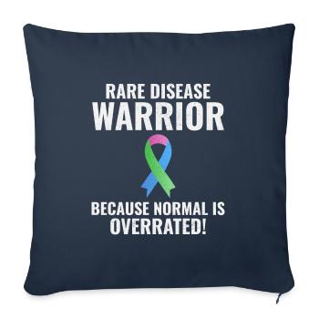 Rare Disease Warrior Empowering Awareness - Sofa pillowcase 17,3'' x 17,3'' (45 x 45 cm) - navy - Front