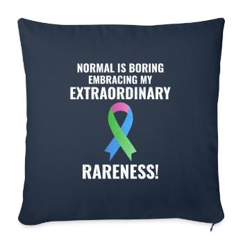 Rare Disease Awareness Embrace Extraordinary - Sofa pillowcase 17,3'' x 17,3'' (45 x 45 cm) - navy - Front