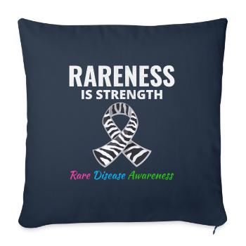 Rare Disease Awareness Strength in Rareness - Sofa pillowcase 17,3'' x 17,3'' (45 x 45 cm) - navy - Front
