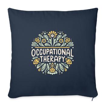 Ergothérapie ergothérapeute - Housse de coussin décorative 45 x 45 cm - bleu marine - Devant