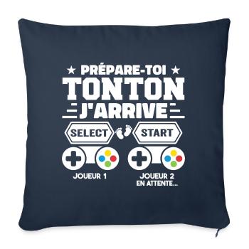 Get ready Uncle I'm coming - Pregnancy Announcement - Sofa pillowcase 17,3'' x 17,3'' (45 x 45 cm) - navy - Front