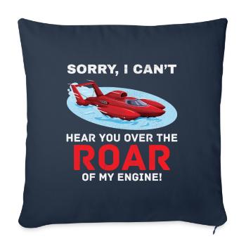 Hydroplane Boat Racing Engine Roar Water sport - Sofa pillowcase 17,3'' x 17,3'' (45 x 45 cm) - navy - Front