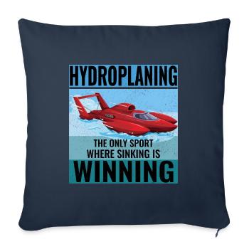 Hydroplane Boat Racing Humor Winning Sinkers - Sofa pillowcase 17,3'' x 17,3'' (45 x 45 cm) - navy - Front