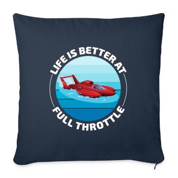 Full Throttle Fun: Hydroplane Racing Laughs - Sofa pillowcase 17,3'' x 17,3'' (45 x 45 cm) - navy - Front