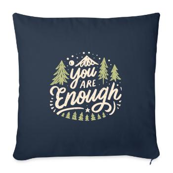 You are enough - Housse de coussin décorative 45 x 45 cm - bleu marine - Devant