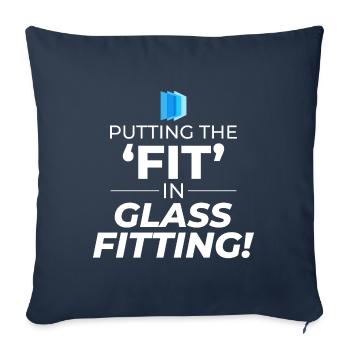 Glazier Window Glass Fitting Fitter Glasswork - Sofa pillowcase 17,3'' x 17,3'' (45 x 45 cm) - navy - Front