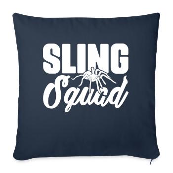 Sling squad Tarentula keeper - Housse de coussin décorative 45 x 45 cm - bleu marine - Devant