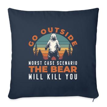 Sauvage Stark Berlin - Housse de coussin décorative 45 x 45 cm - bleu marine - Devant
