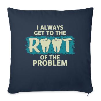 Always straight to the heart of the problem - Sofa pillowcase 17,3'' x 17,3'' (45 x 45 cm) - navy - Front