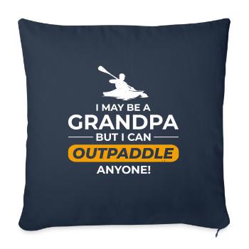 kayaking Gradpa Kayak Canoe Kayaker Funny - Sofa pillowcase 17,3'' x 17,3'' (45 x 45 cm) - navy - Front
