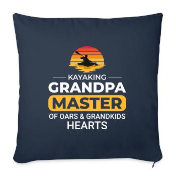 kayaking Gradpa Kayak Canoe Kayaker Funny - Sofa pillowcase 17,3'' x 17,3'' (45 x 45 cm) - navy - Front