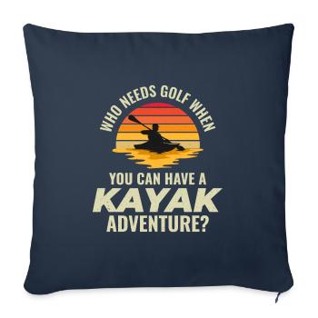 kayaking Gradpa Kayak Canoe Kayaker Funny - Sofa pillowcase 17,3'' x 17,3'' (45 x 45 cm) - navy - Front