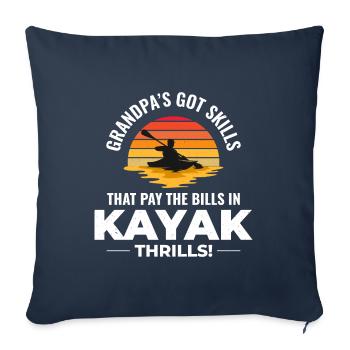 kayaking Gradpa Kayak Canoe Kayaker Funny - Sofa pillowcase 17,3'' x 17,3'' (45 x 45 cm) - navy - Front