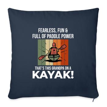 kayaking Gradpa Kayak Canoe Kayaker Funny - Sofa pillowcase 17,3'' x 17,3'' (45 x 45 cm) - navy - Front