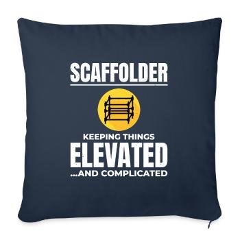 Scaffolder Scaffold Builder Scaffolding Platform - Sofa pillowcase 17,3'' x 17,3'' (45 x 45 cm) - navy - Front
