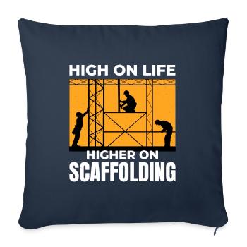 Scaffolder Scaffold Builder Scaffolding Platform - Sofa pillowcase 17,3'' x 17,3'' (45 x 45 cm) - navy - Front