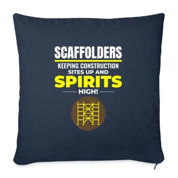 Scaffolder Scaffold Builder Scaffolding Platform - Sofa pillowcase 17,3'' x 17,3'' (45 x 45 cm) - navy - Front