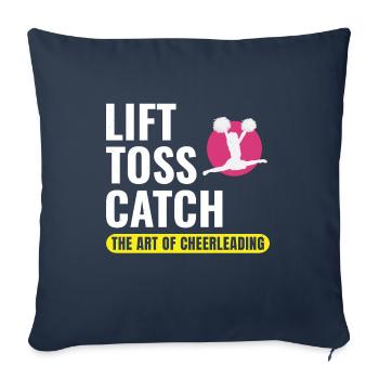 Pom-pom girl Cheerleading Girl Cheering Cheer Squad - Housse de coussin décorative 45 x 45 cm - bleu marine - Devant