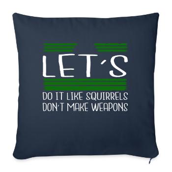 Geek 1960s Funky Statement Peace - Sofa pillowcase 17,3'' x 17,3'' (45 x 45 cm) - navy - Front