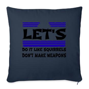 Flower Power Humour Pride Années 60 Coeur Heureux - Housse de coussin décorative 45 x 45 cm - bleu marine - Devant