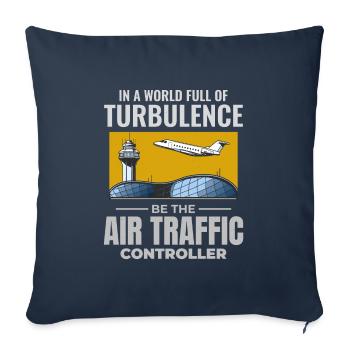 Air Traffic Controller ATC Aviation Humor Airplane - Sofa pillowcase 17,3'' x 17,3'' (45 x 45 cm) - navy - Front