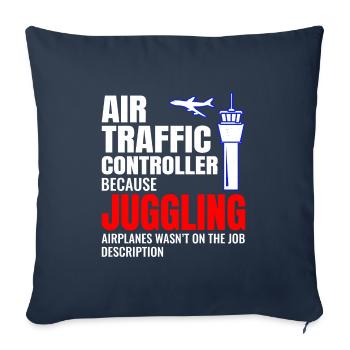 Air Traffic Controller ATC Aviation Humor Airplane - Sofa pillowcase 17,3'' x 17,3'' (45 x 45 cm) - navy - Front