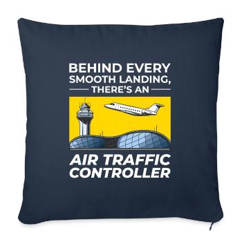 Air Traffic Controller ATC Aviation Humor Flight - Sofa pillowcase 17,3'' x 17,3'' (45 x 45 cm) - navy - Front