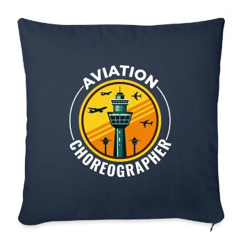 Air Traffic Controller ATC Aviation Humor Airplane - Sofa pillowcase 17,3'' x 17,3'' (45 x 45 cm) - navy - Front